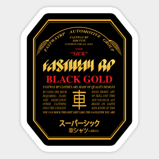 Fastway Beer Can Black Gold Sticker